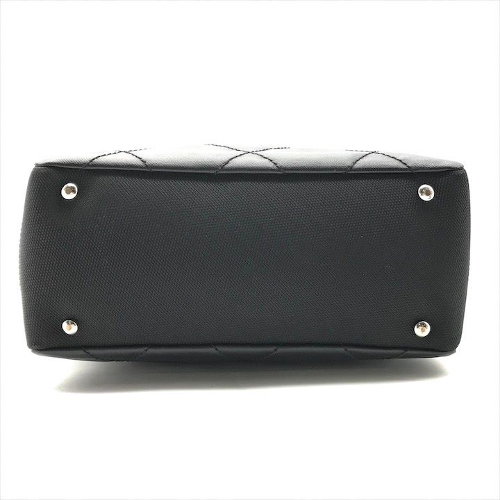 Chanel CC Logo Paris Biarritz PM Hand Bag Black Jacket