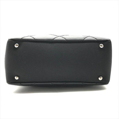 Chanel CC Logo Paris Biarritz PM Hand Bag Black Jacket