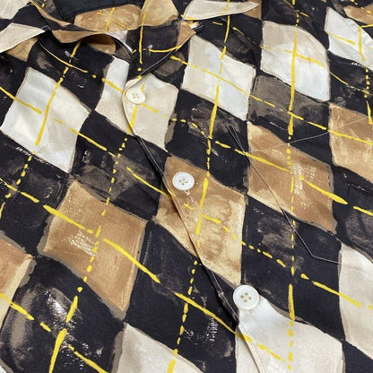 Prada Short Sleeve Shirt Size M Men's - Ucs414 Ivory X Black X Beige 2024 /