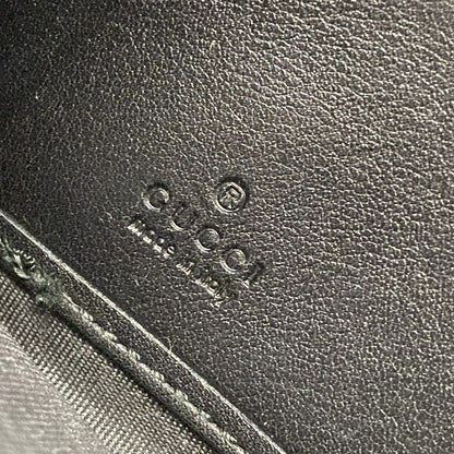 Gucci Bowie Micro Guccissima 388680 Black Round Zipper With Ribbon And Shape