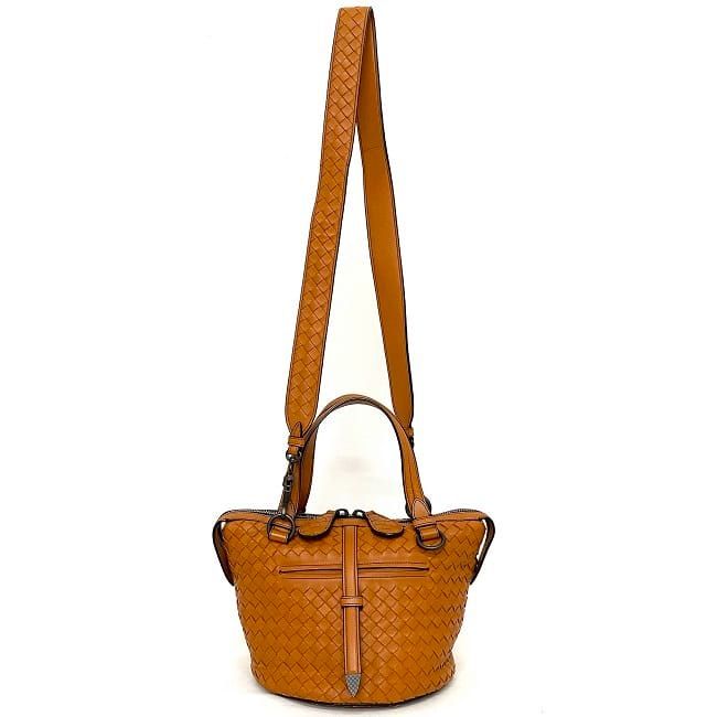 Bottega Veneta 2way Bag Tamboura Orange Camel