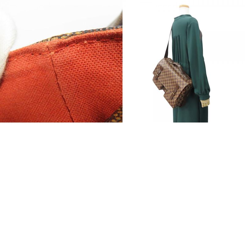 Louis Vuitton Shoulder Bag Broadway N42270 Damier Ebène Brown Gold Hardware