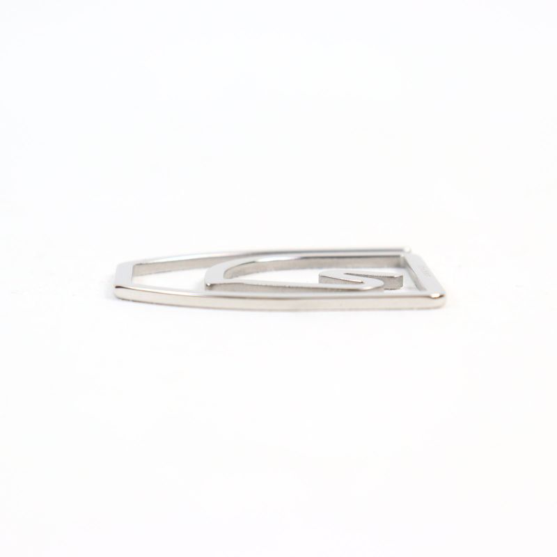 Hermes Z4140 Echestre Logo Engraved Horse Shape Billfold Bill Clip Money Clip