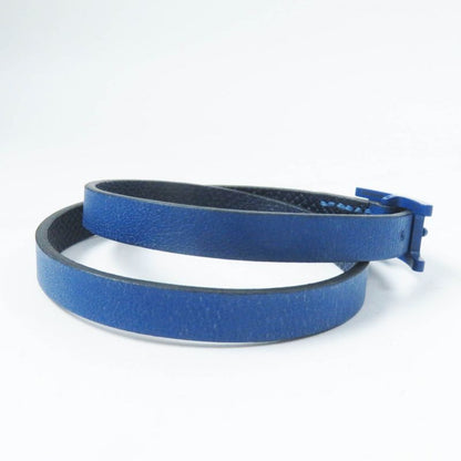 Hermes Be Api Dubretour Blue Hardware Bracelet Leather Navy T4 With Box And