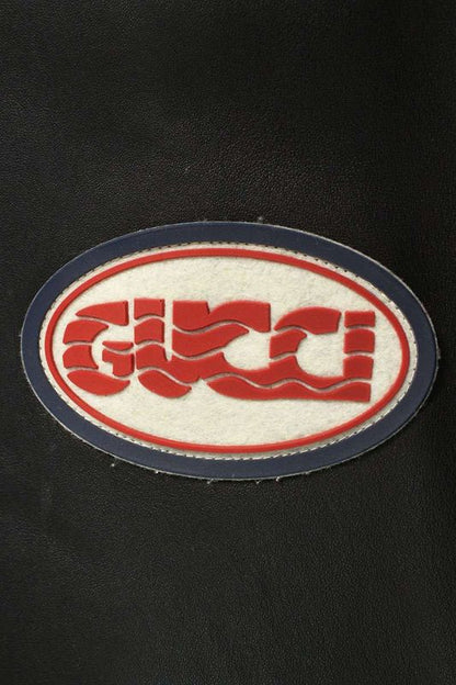 Gucci 523526 Xg649 Logo Patch Varsity Leather Jacket Men's 48