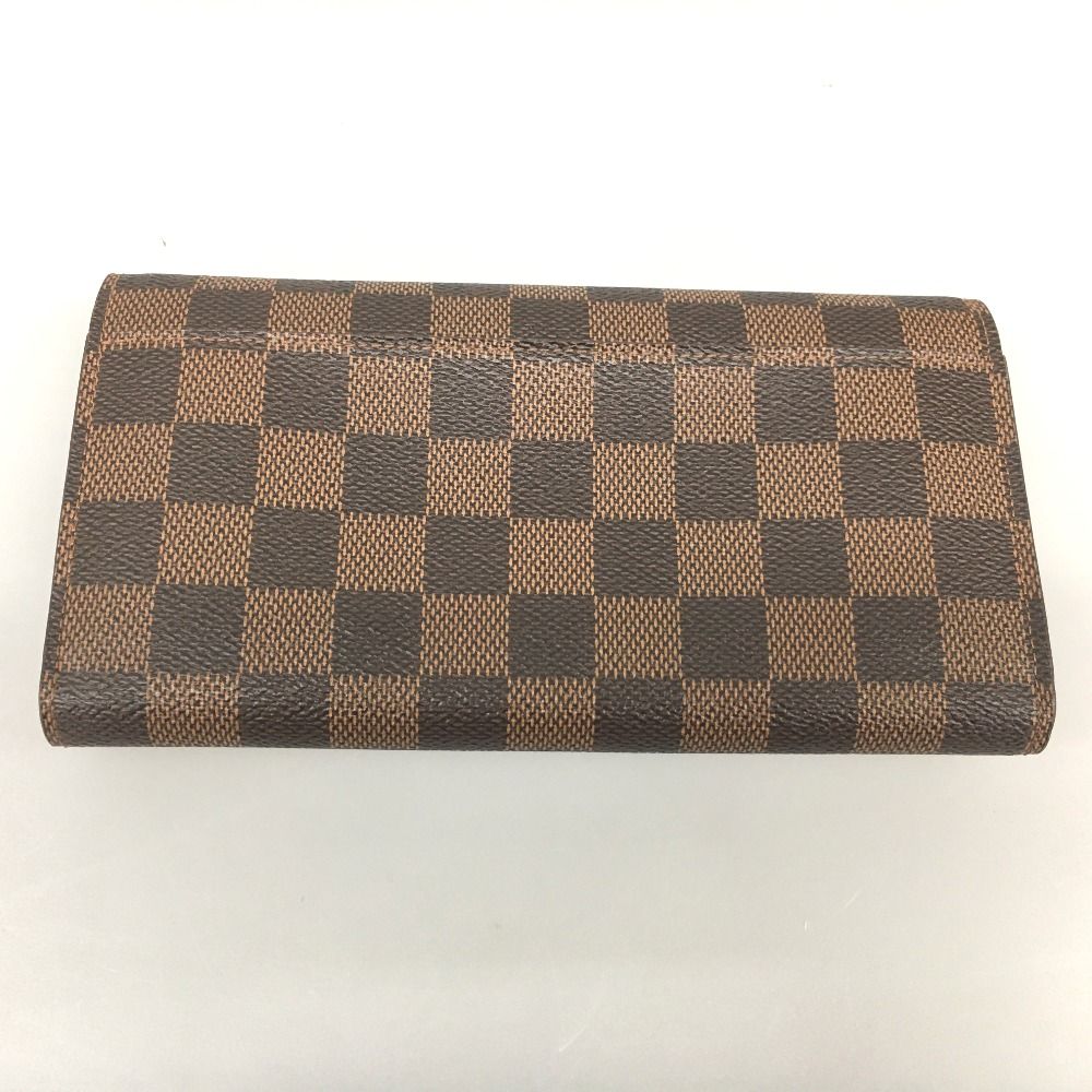 Louis Vuitton Long Wallet Damier Portefeuille Sara Ic Chip Warped
