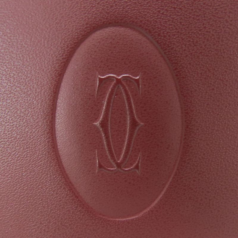 Cartier Coin Case Must Line L3000111 Calf Bordeaux Gold Hardware Coin Purse