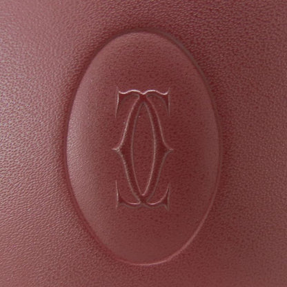 Cartier Coin Case Must Line L3000111 Calf Bordeaux Gold Hardware Coin Purse