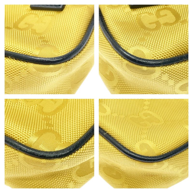 Gucci 631341 527066 Nylon GG Pattern Off the Grid Body Bag Yellow 404077 Body