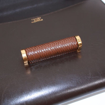 Hermes 2WAY Havana Clutch Bag Box Calf Brown Shoulder Bag Gold