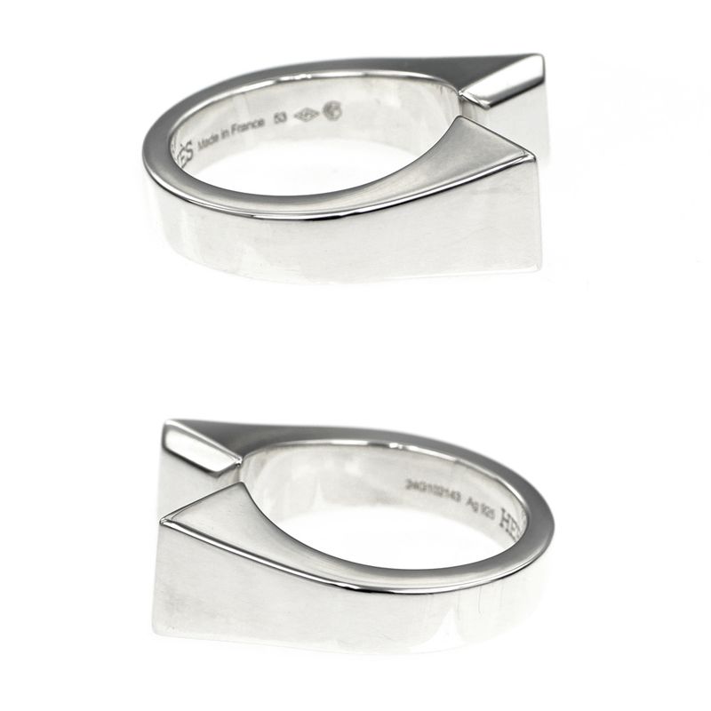 Hermes Ring Cour De Forges GM Size 53 Ag925 Silver - Accessories -