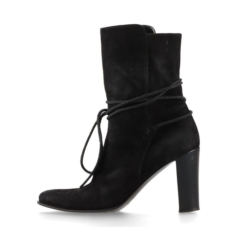 Hermes Suede Boots Women's 36 Semelle CUIR Black Made In Italy