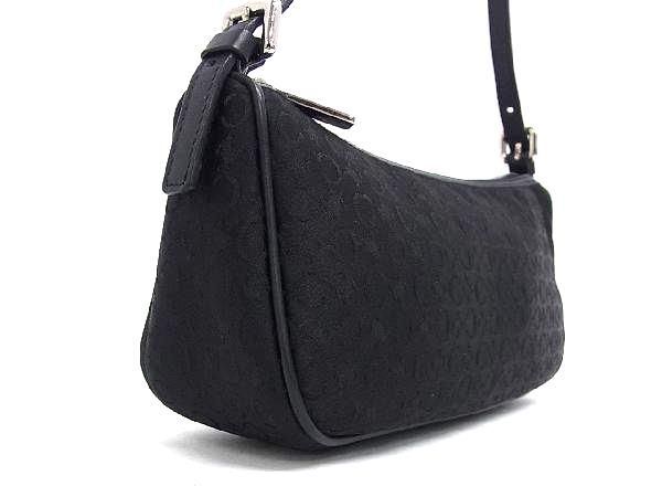 Celine C Macadam Canvas And Leather Handbag Mini Bag Ladies Black