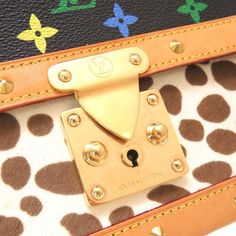 Louis Vuitton Monogram Multicolor Sac Dalmatian Chien Noir Black Halaco M92825