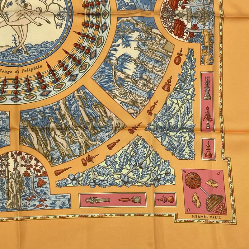 Hermes Scarf Carre 90 Polyfill Dreaming Yellow