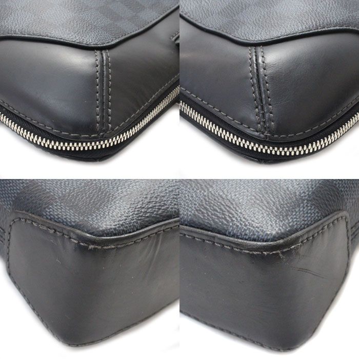 Louis Vuitton Oliver Briefcase Damier Cobalt Black Navy N51199 Ca3198 Men's