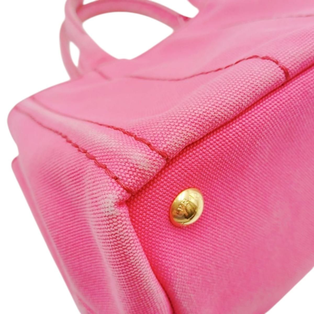 Prada 1 Bg439 Canapa Handbag Mini Tote Bag Pink