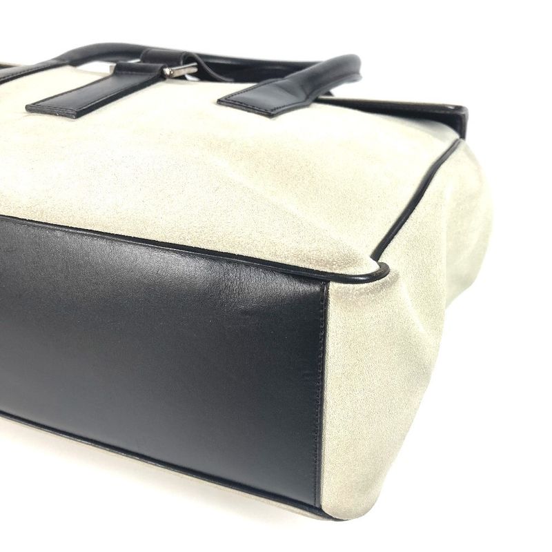 Gucci Handbag Logo 000 0844 Suede/leather Black