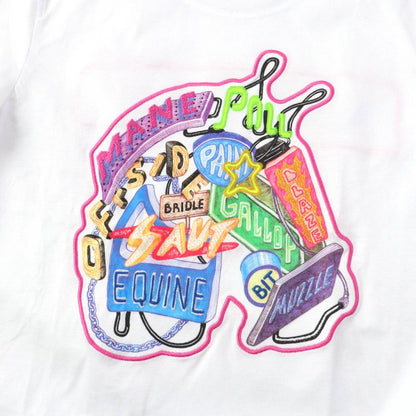 Hermes 23SS 100% Cotton Chevaloscope Print Embroidery Crew Neck Short Sleeve