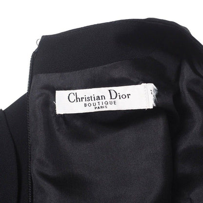 Christian DIOR Dress Size F34 Short Sleeves Dress Black Made In France