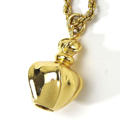 Christian Dior Necklace Metal Gold GP Perfume Bottle Motif Accessories Ladies