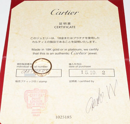 Cartier Ring 18K Pink Gold 8P Diamonds (total 019ct) Love Ring Small Model Mini