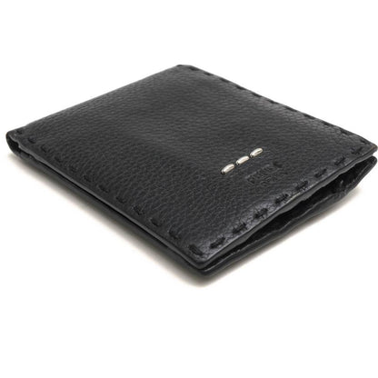 Fendi Wallet Men Wallet Leather Genuine Black 7m0194 O7n Fogxn Coin Wallet