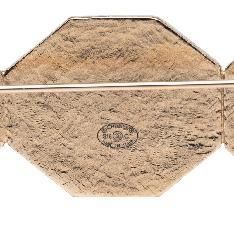 Chanel Coco Mark Gold Plated Faux Pearl Women's Chanel