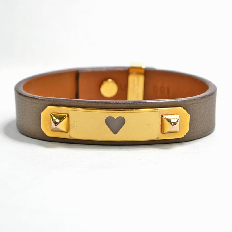 Hermes Ass Doucle Bracelet Etoupe Gold Hardware U Engraved Voswift