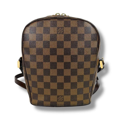 Louis Vuitton Ipanema PM Shoulder Bag Damier Leather Ebène Brown Shoulder