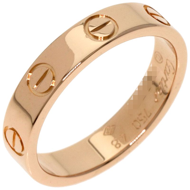 Cartier Mini Love Ring #48 Ring - 18K Pink Gold Ladies