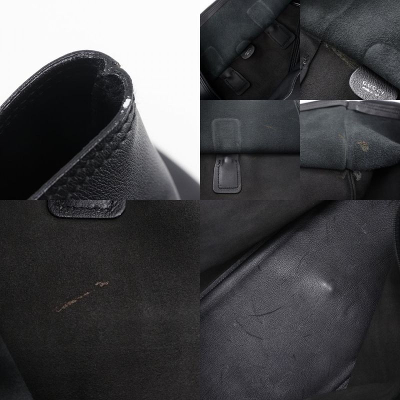 Gucci Calf Black Unisex Boston Bag