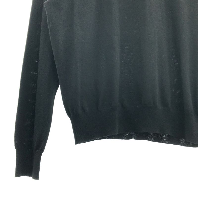 Balenciaga - Wool Back Logo Crew Neck Knitted Sweater - 40 - Black - Women's