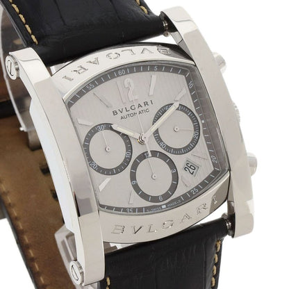 Bvlgari Bulgari Aa48sch Ashoma Watch SS Leather Men's