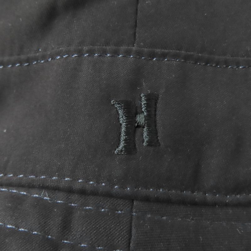 Hermes H Logo Embroidered Wide Brim Hat Dark Brown 56 Made In France Women