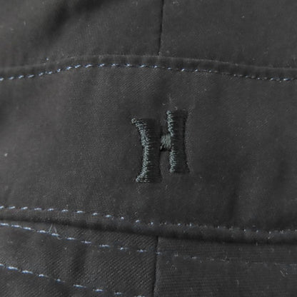 Hermes H Logo Embroidered Wide Brim Hat Dark Brown 56 Made In France Women