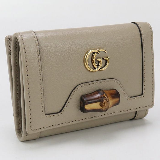 Gucci Medium Wallet Gucci Diana 658633 Tri-fold Wallet Leather Women
