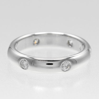 Cartier Stella 18kwhite Gold With Diamonds #8.5 Ladies 4.62g Ring