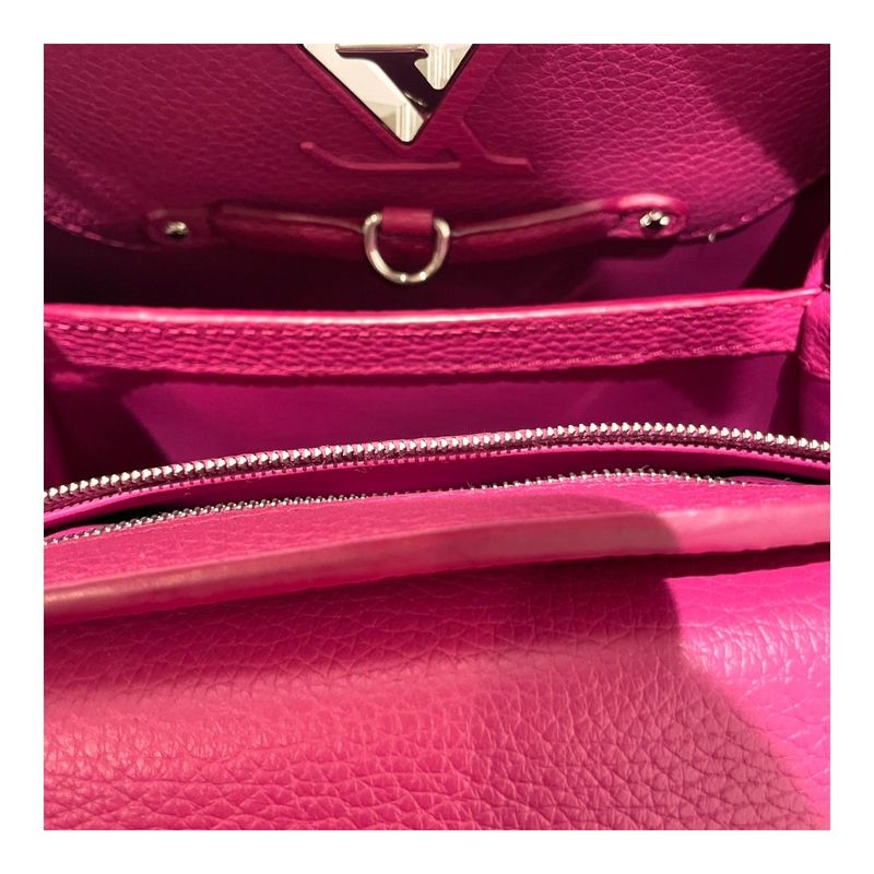 Louis Vuitton ⑤ Tr0116 Python Handle Capucines BB 2WAY Handbag Ladies Pink