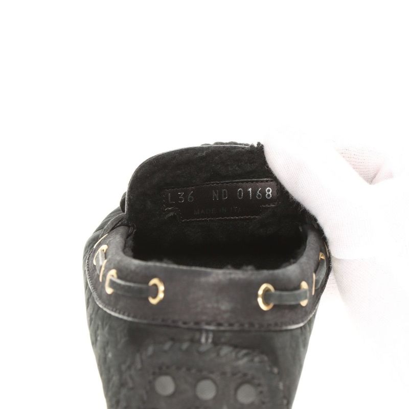 Louis Vuitton Arizona Line 18 Monogram Leather Driving Shoes Women's 36 Nd0168