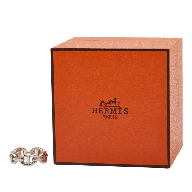 Hermes Chaîne D'angkle Ancienne Ring Ring #51 Sv925 Silver Ladies Hermes
