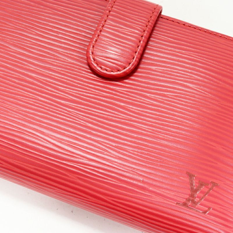 Louis Vuitton Epi Bifold Wallet With Coin Purse In Castilian Red Portefeuille