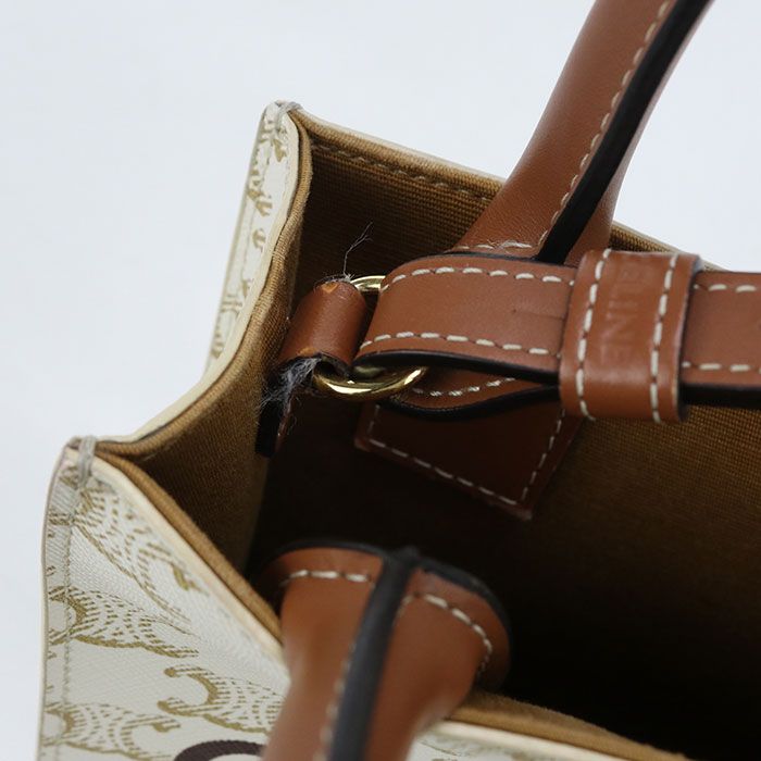 Celine Mini Vertical Cabas 2WAY Triomphe Canvas 19437 2BZK Handbag PVC Leather