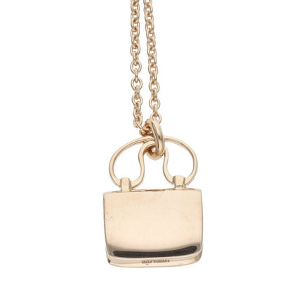 Hermes Amulet Constance 18K Pink Gold Diamond Necklace Men's