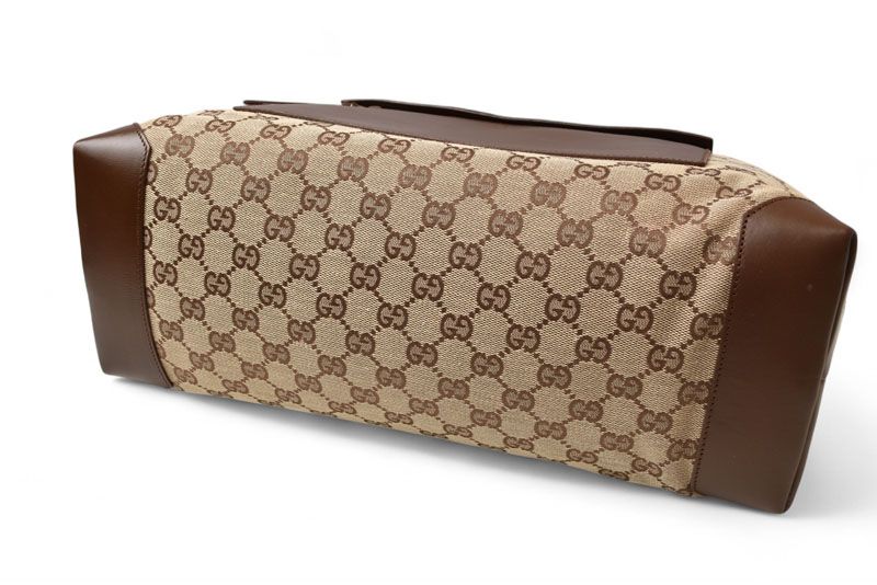 Gucci Tote Shopping Bag A4 Gucci GG Canvas GG Beige Brown 34339