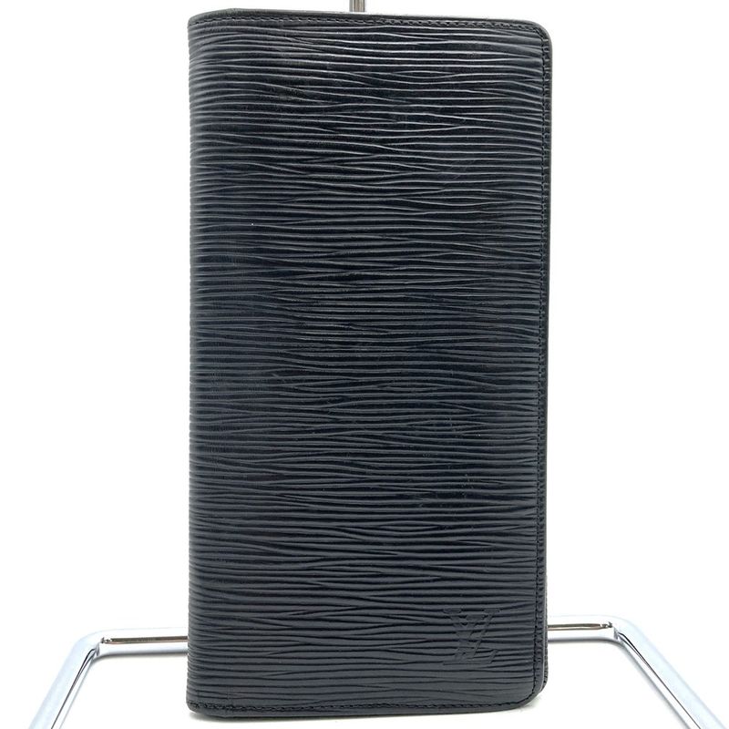 Louis Vuitton M60622 Bifold Wallet Epi Leather Black