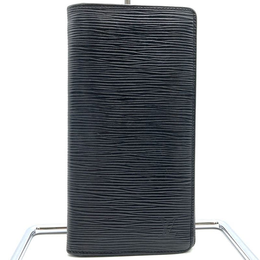 Louis Vuitton M60622 Bifold Wallet Epi Leather Black