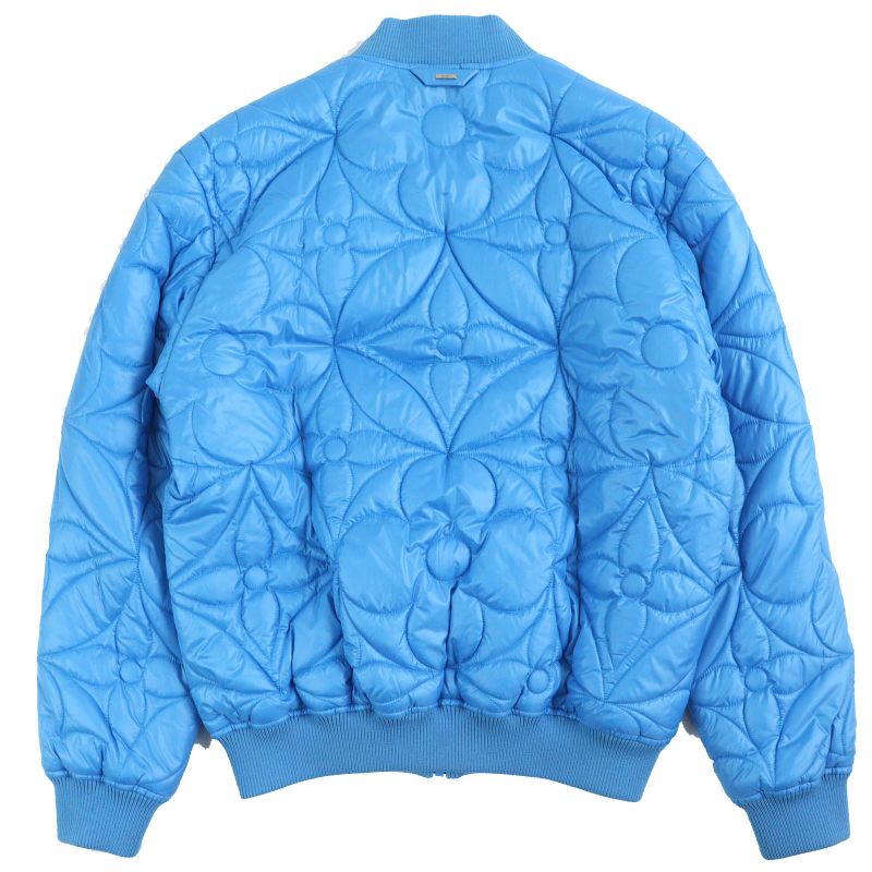 Louis Vuitton 22SS Hlb51e Monogram Flower Quilted Jacket Blouson Blue 48 Made