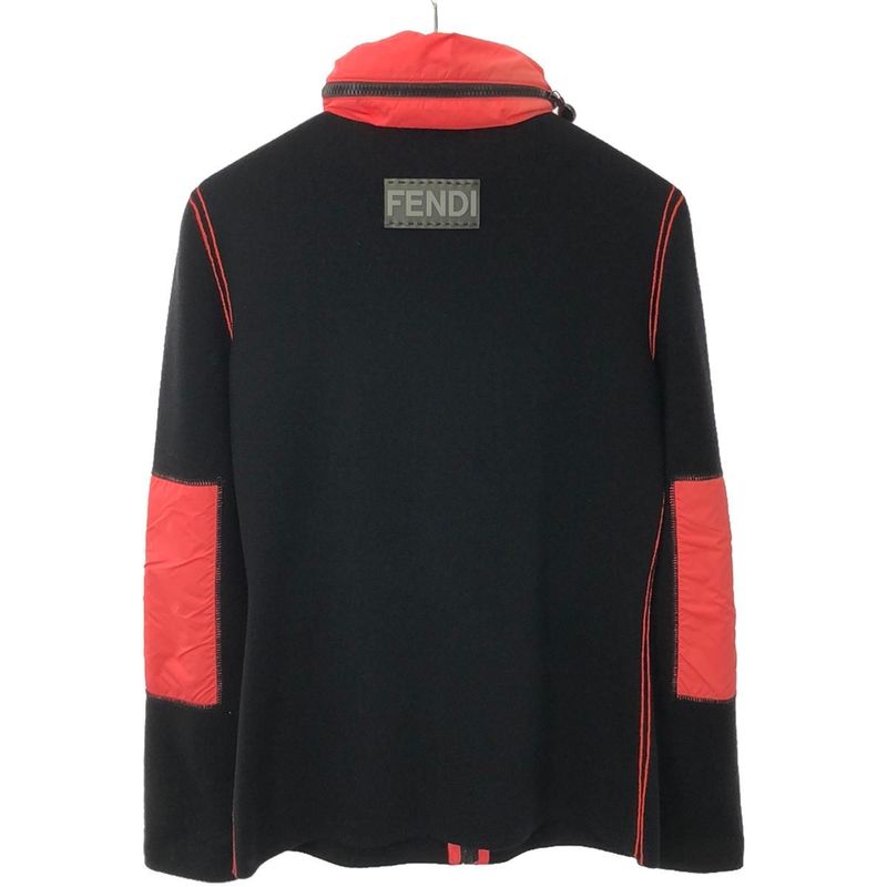 Fendi Nylon Combinit Blouson Fz7267 Cdd Black Pink 44