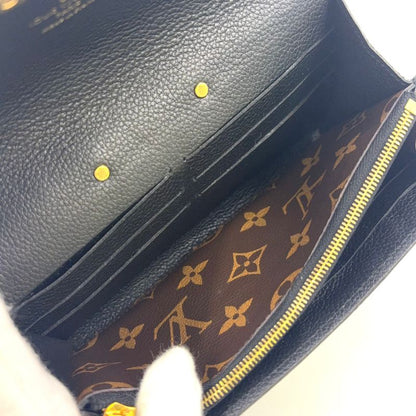 Louis Vuitton Portefeuille Pallas Leather And Canvas Brown Wallet Gold M64092